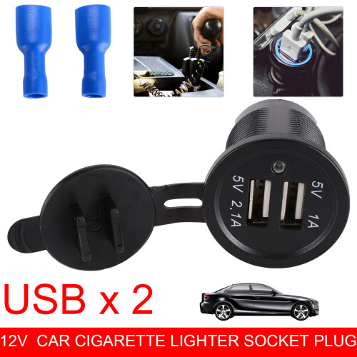 12V Car Cigarette Lighter Socket Car USB Power Charger Dual Adapter