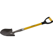 Roughneck Round Point Mini Shovel Ergonomic Nylon D Grip Handle Steel Blade
