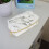 Golden Zipper Pencil Case Marble Patterns Pen Bags Makeup Storage Tool 6