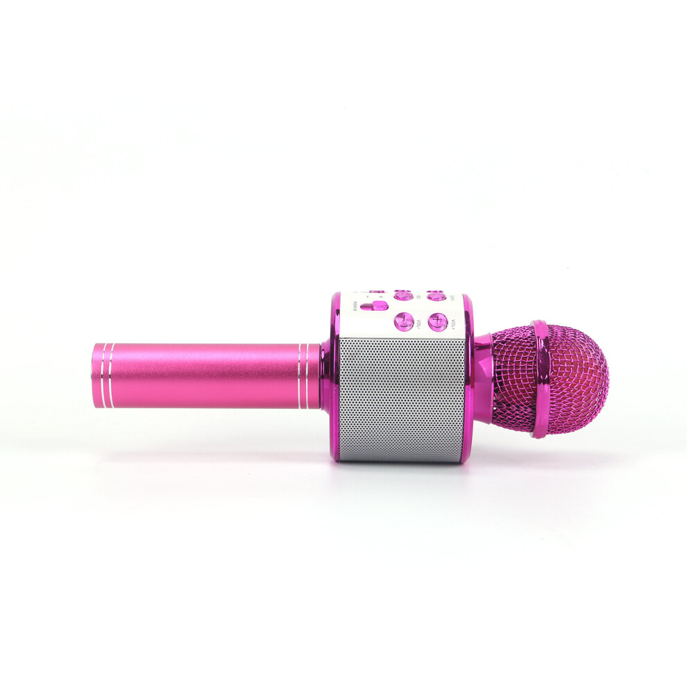 ( ) Wireless Bluetooth Karaoke Microphone Speaker Handheld Ktv Player Mic Pink