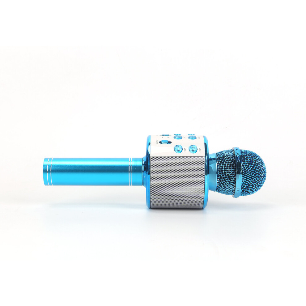 ( ) Wireless Tooth Karaoke Microphone Speaker Handheld Ktv Player Mic Blue