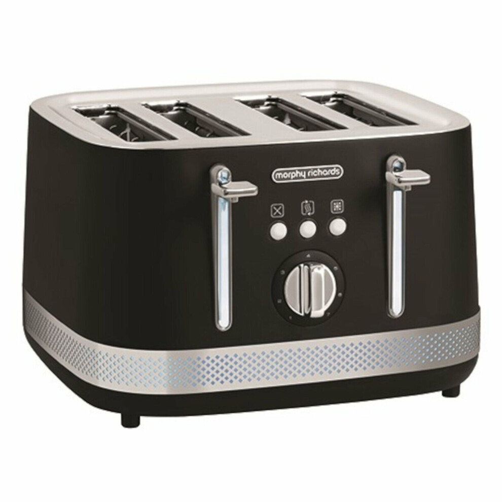 (Black) Morphy Richards Illumination 4 Slice Toaster Black or White