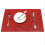 (Black) Table Placemats Place Mat PVC Heat Insulation 6pcs 2