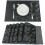 (Black) Table Placemats Place Mat PVC Heat Insulation 6pcs 3