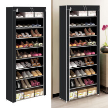 10-Tier Shoe Rack Cabinet (27 Pairs)