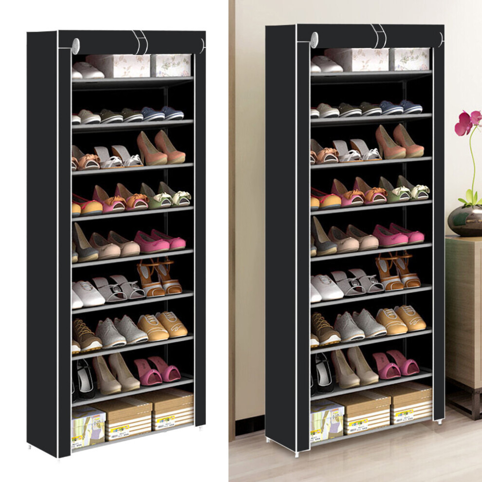 10-Tier Shoe Rack Cabinet (27 Pairs)