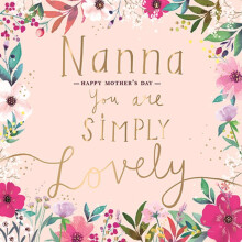 Nanna Happy Mother's Day Greeting Card Embellished Hand-Finished Cards