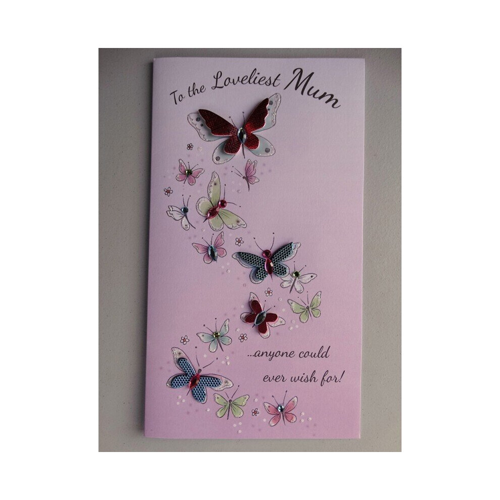 Special Days To The Loveliest Mum Handcrafted Sequined Mothers Day Card