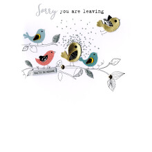 Sorry You Are Leaving Irresistible Greeting Card Embellished Cards
