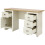 (Cream) Lancaster 4 Drawer Study Desk in Cream Or Grey 2