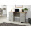 (Grey) Lancaster 4 Drawer Study Desk in Cream Or Grey 1