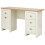 (Cream) Lancaster 4 Drawer Study Desk in Cream Or Grey 5