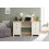 (Cream) Lancaster 4 Drawer Study Desk in Cream Or Grey 1