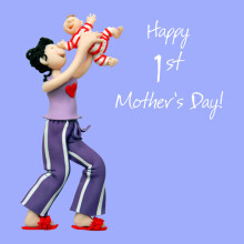 Happy 1st Mother's Day Greeting Card One Lump or Two New Mum Cards