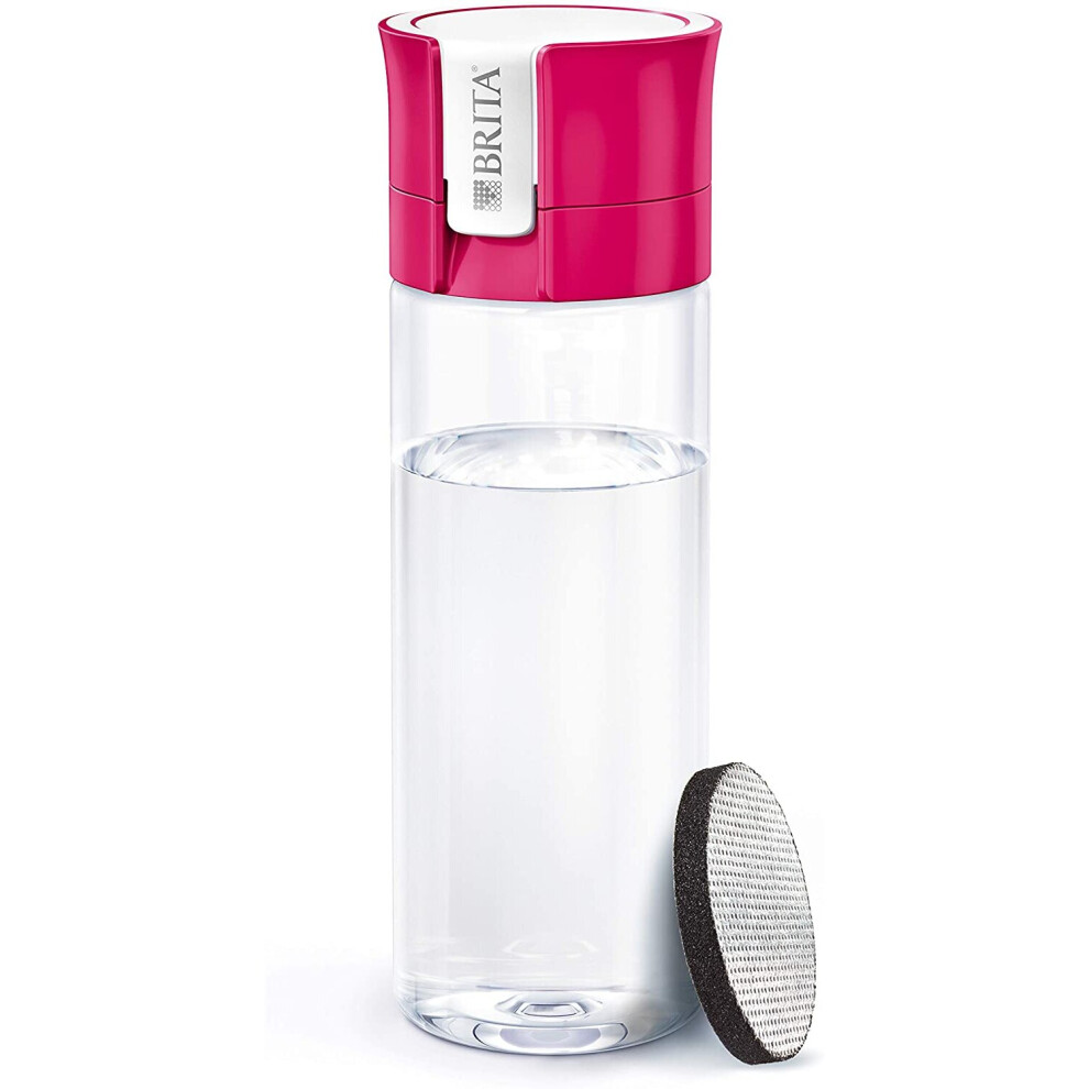 BRITA Fill and Go Vital Water Filter Bottle, Pink, Pack of 1