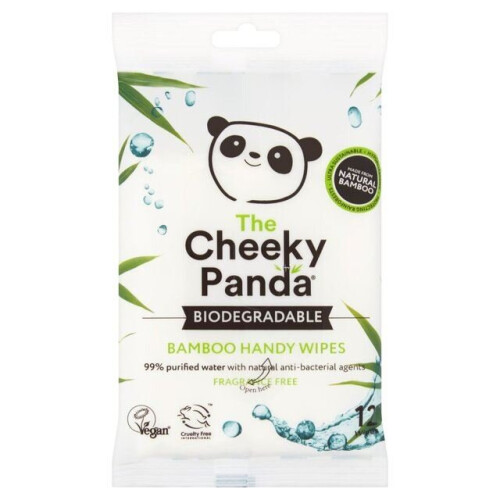 The Cheeky Panda Cheeky Panda Biodegradable Bamboo Handy Wipes - 12 Wipes