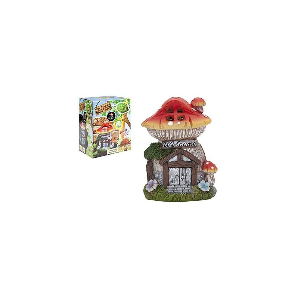 The Faries Enchanted Garden Secret Fairy Garden Solar Toadstool House