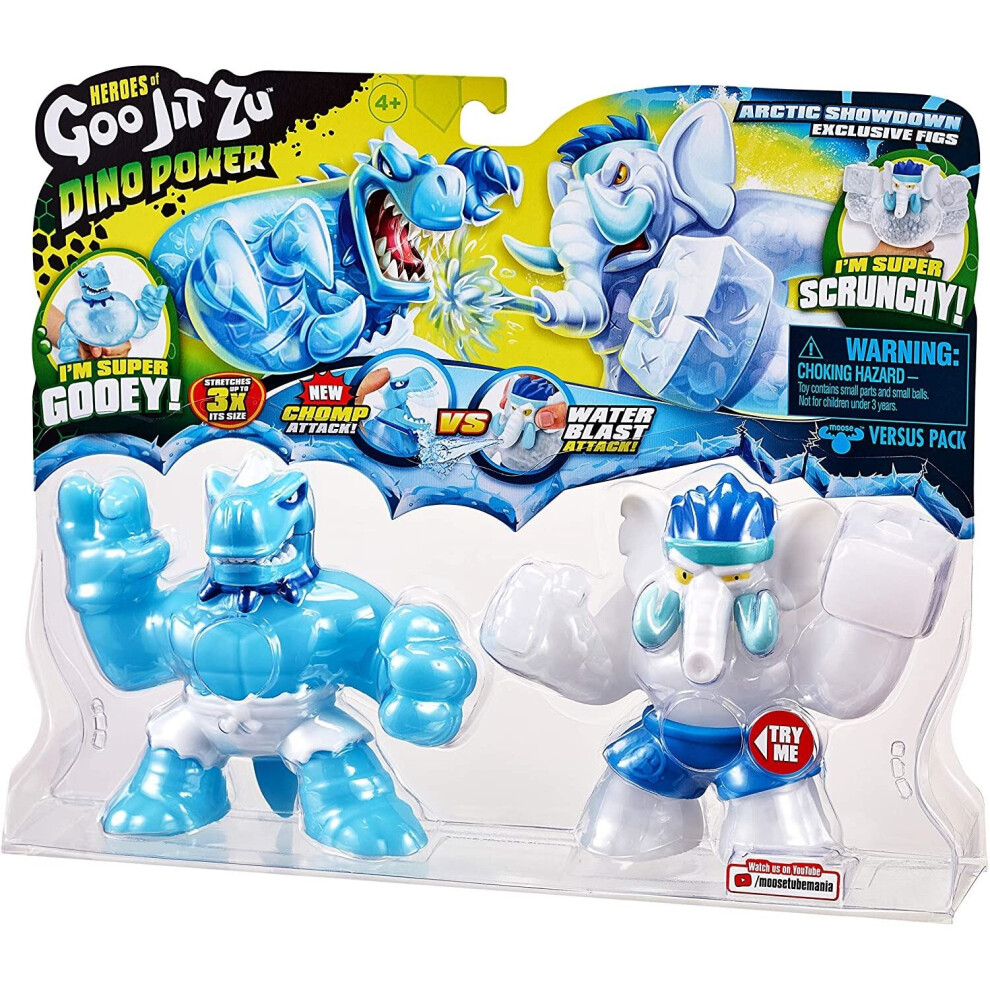 Heroes of Goo Jit Zu Dino Power Versus 2 Pack - Artic Showdown - Tyro Vs Gigatusk