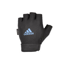 (Blue, M) Adidas Adjustable Essential Gloves Weight Lifting Fitness Training Gym Workout