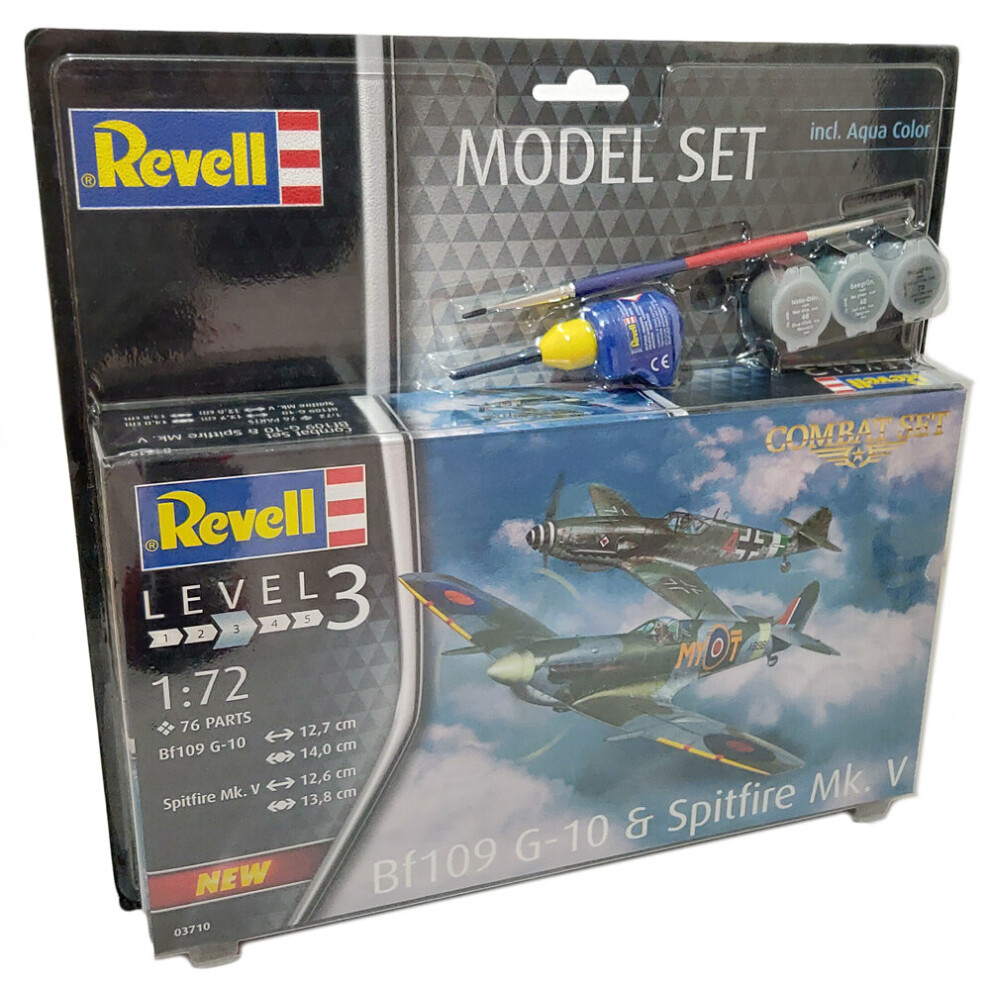 Revell Messerschmitt Bf-109 G-10 Combat Model Set, Skill Level 3, Scale 1:72