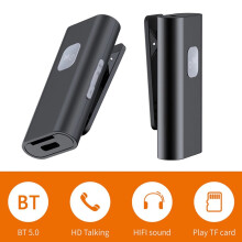 Lavalier Bluetooth Audio Receiver Bluetooth Adapter Support TF Card