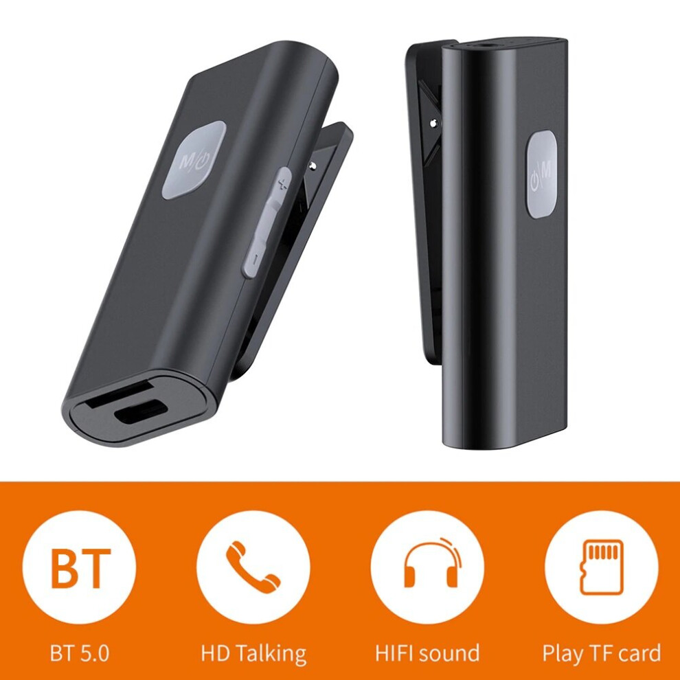 Lavalier Bluetooth Audio Receiver Bluetooth Adapter Support Tf Card 7437021312325