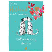 My Husband On Our Anniversary Dalmatians Greeting Card The Wildlife Range Cards