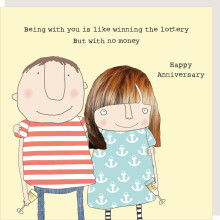 Rosie Made A Thing Winning The Lottery Anniversary Greeting Card Humour Cards