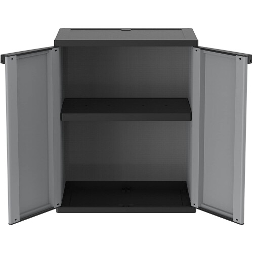J-LINE 68 Plastic cabinet, 68 x 37.5 x 85 cm, Grey 1