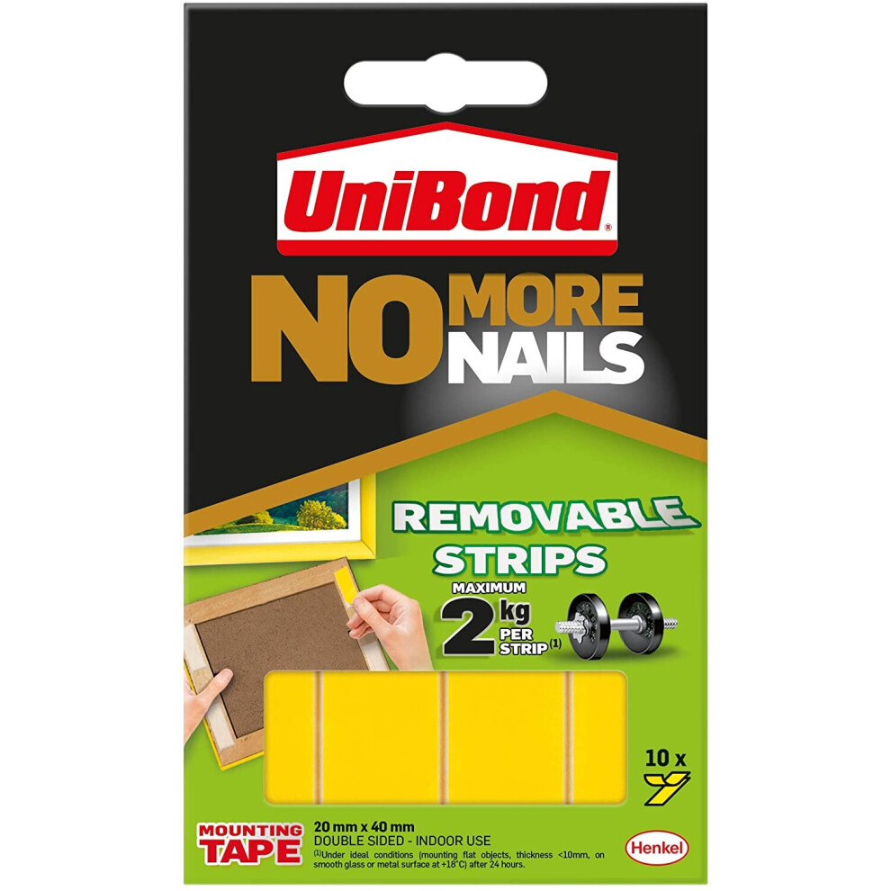 UniBond No More Nails Picture Hanging Strips Double Sided Mounting Tape - 5115