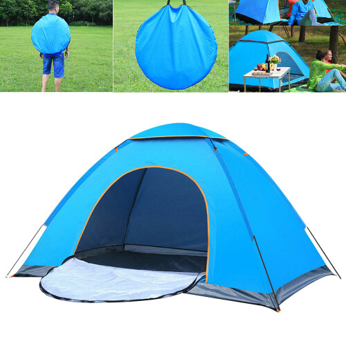 Waterproof 1-2 Man Person Instant Pop-Up Double Layer Beach Tent Camping