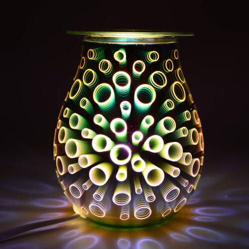 Aroma Electric Wax Melt Burner Firework Glass Lamp Night Light Diffuser Warmer 2