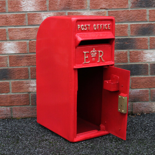 Royal Mail Post Box Cast Iron Pillar ER Office Letter Mail Wall Mount Postal 1