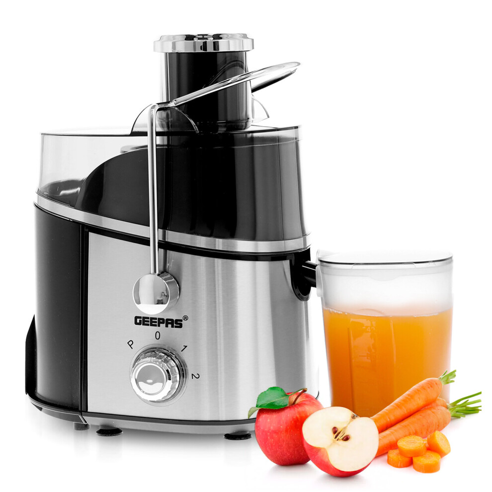 Geepas 600W Juicer Machine Fruit Veg & Citrus Centrifugal Extractor Ideal for Apple, Carrot, Pear & Orange