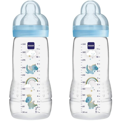 MAM Mam Baby Bottle 330ml - 2pk - Boy
