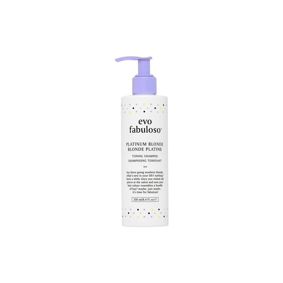 EVO Fabuloso Platinum Blonde Toning Shampoo 250 mL