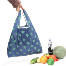 Portable Shopping Bag Foldable Oxford Cloth Printing Grocery Bag