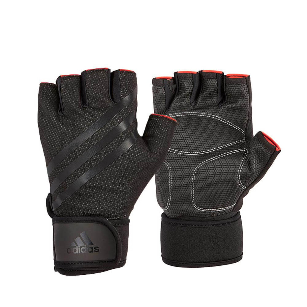Adidas (, S) Weight Lifting Gloves Padded Gym Workout Fitness Exercise Wrist Strap Black