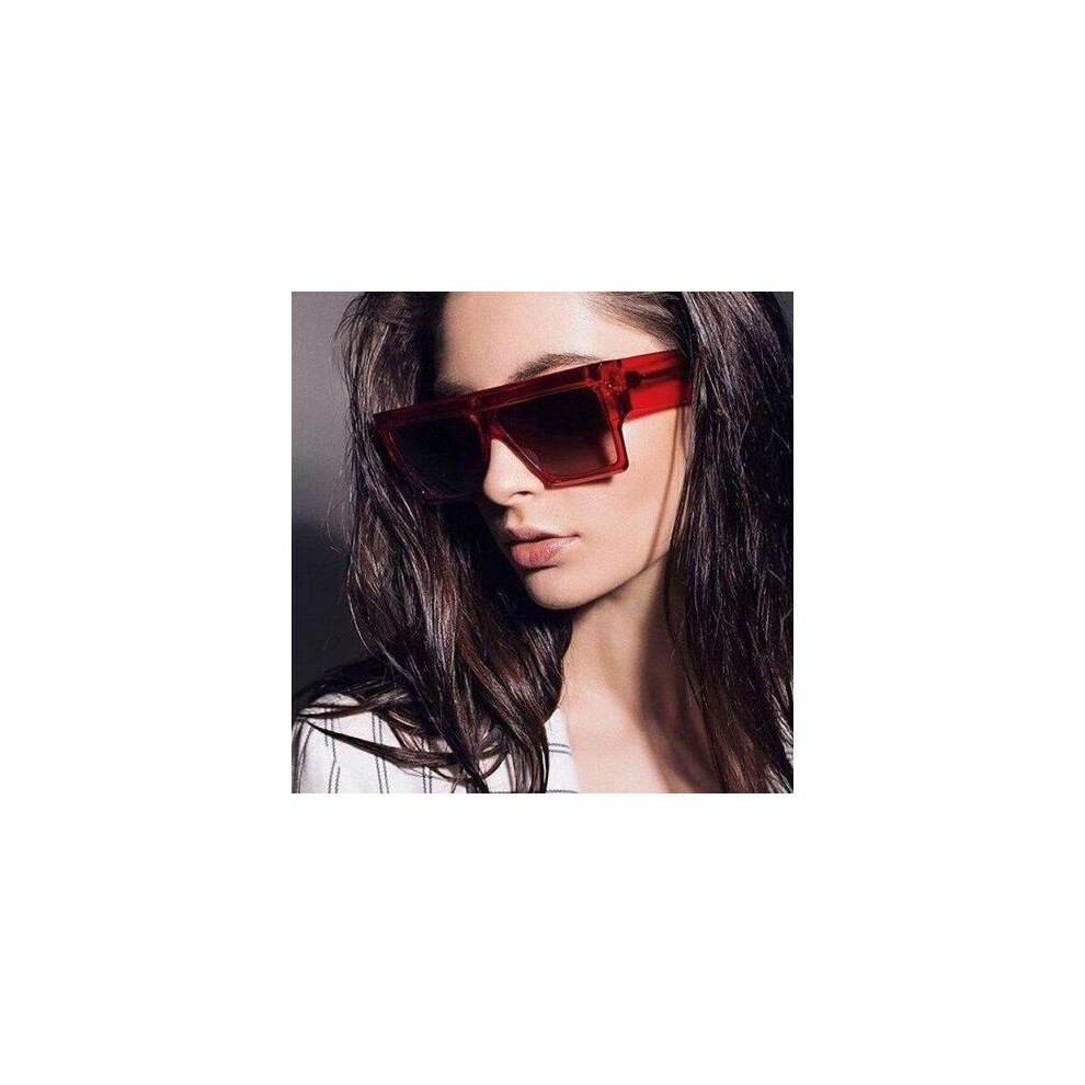 (gradual grey) LongKeeper 2019 Women Square Sunglasses Men Vintage Oversize UV400 Sun Glasses Ladies Brand Designer Eyewear Accessories-image-OPC-P6XDVW9-NEW