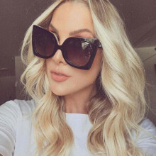 (C3 Black) Vintage Oversized Cat Eye Sunglasses Women Luxury Brand Black Shades Sexy Sun Glasses Female Big Frame Gradient Oculos UV400