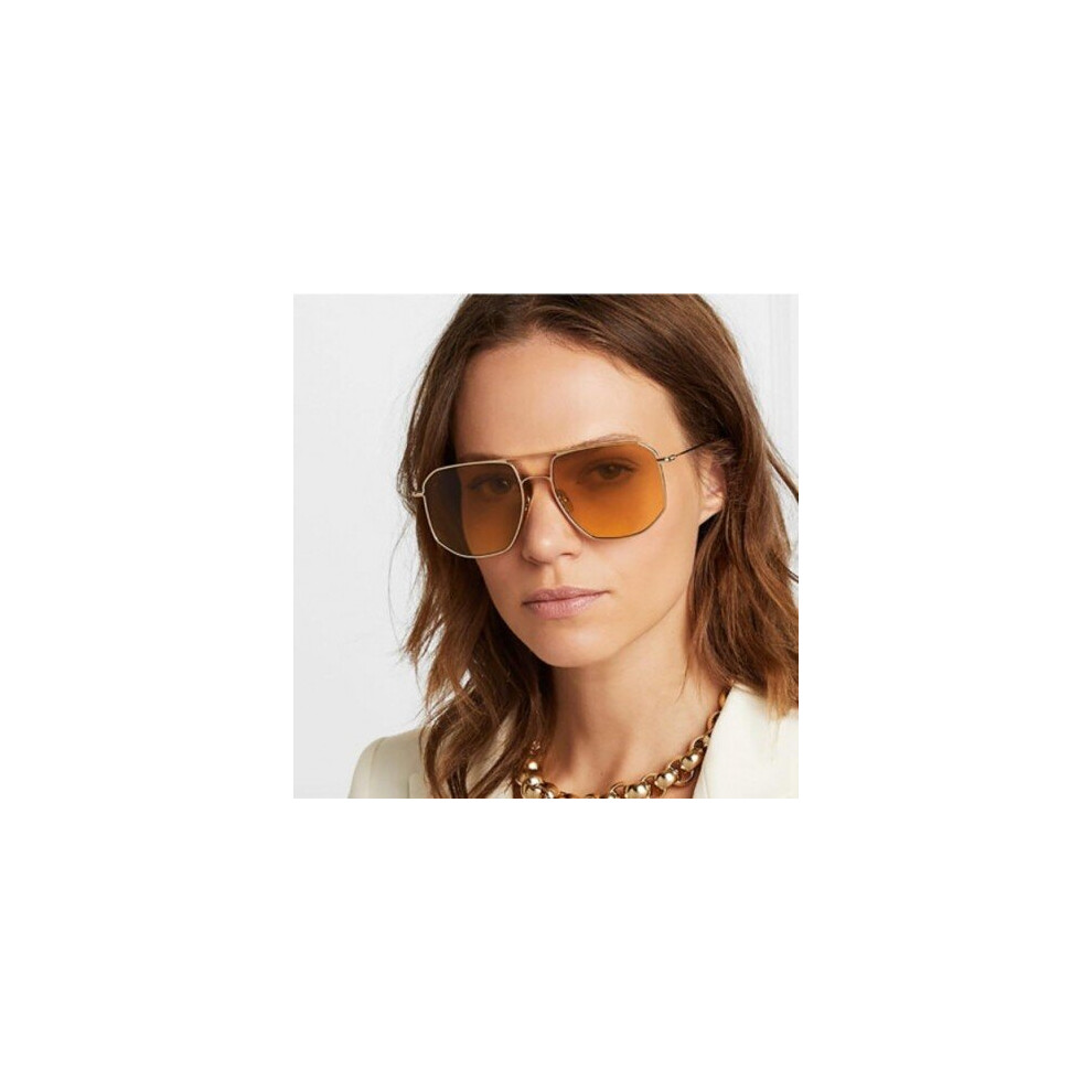 (C8) nauq fashion large frame square sunglasses women 2020 new Trendy Colored Gradient glasses lens black pink metal sun glasses-image-OPC-P6XDZYR-NEW