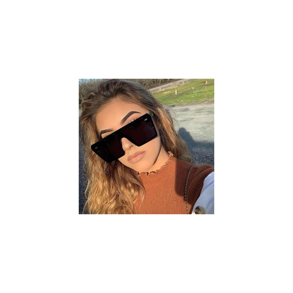 (Silver) Oulylan Brand Square Sunglasses Women Vintage Oversized Gradient Sun Glasses Men Big Frame Eyewear-image-OPC-P6XDZK2-NEW