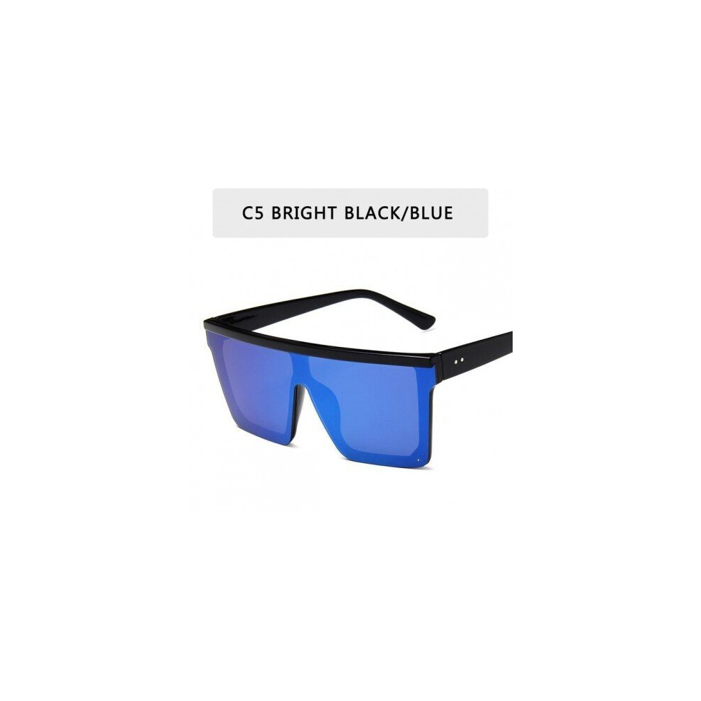 Flat Top Sunglasses Men Women Brand Designer Square Shades