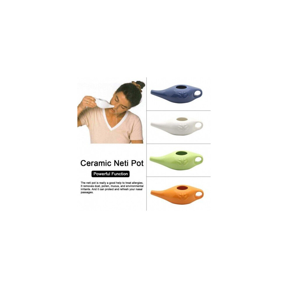 Blowuponline5 (A) 250Ml Ceramic Neti Pot Nasal Wash System Cleaner Nose Washing Kit For Sinus Rhinitis Allergy Nose Yoga Detox Rinse