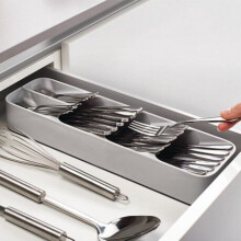 (HM1457) 2019 Useful Kitchen Drawer Knife Fork Spoon Tray storage box Cutlery Drawer Organiser Kitchen Utensil Holder Storage Supplies