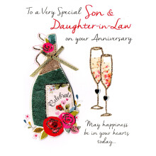 Son & Daughter-In-Law Anniversary Greeting Card Second Nature Just To Say Cards