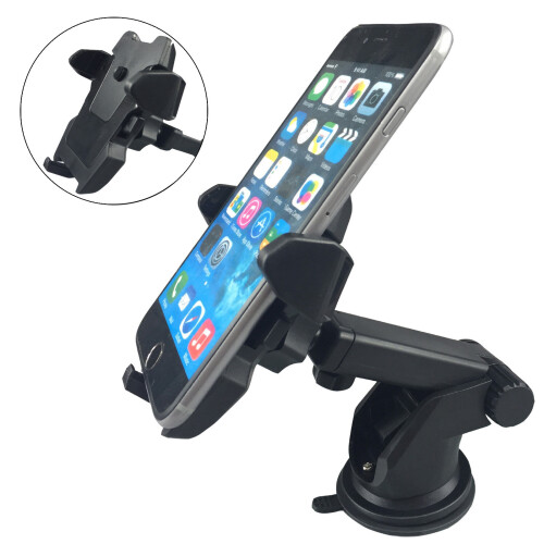 360° Rotatable In Car Suction Phone Holder Dashboard Windscreen Mount