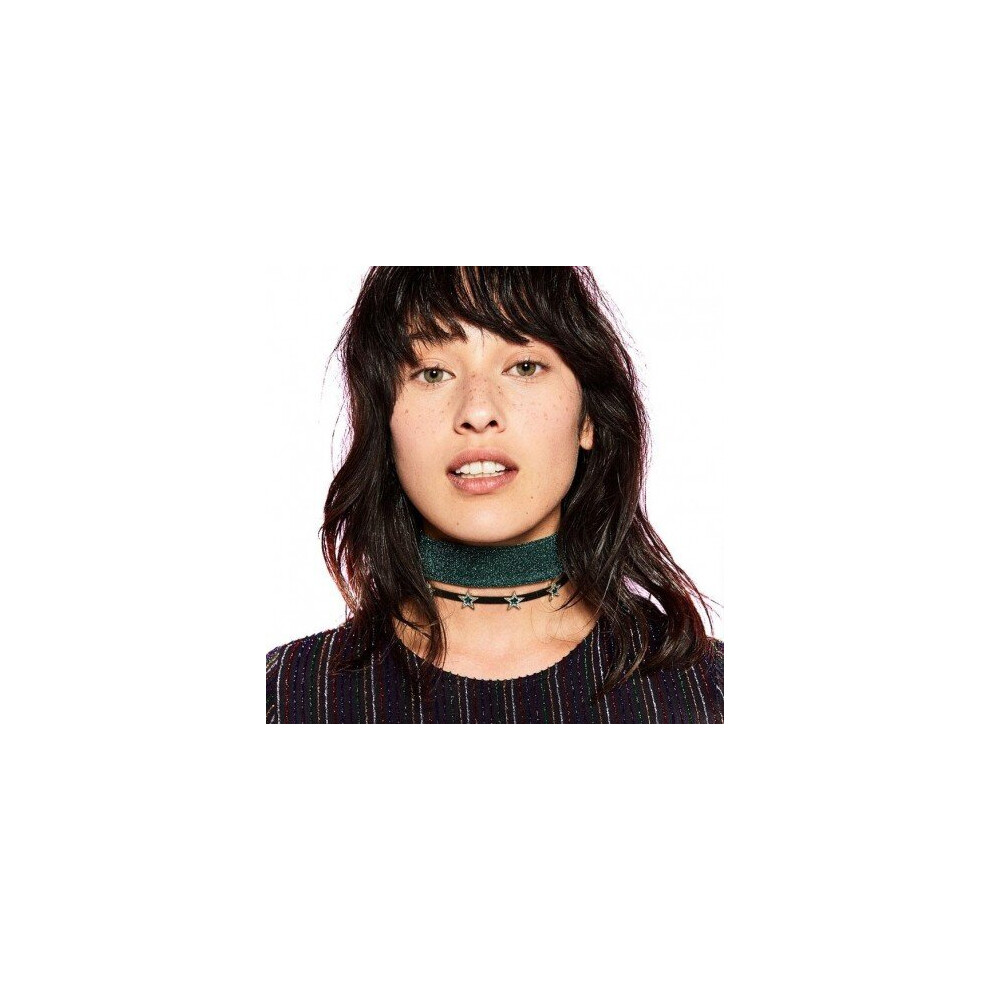 Photos - Pendant / Choker Necklace 2 colors Wholesale  fashion Z design starts leather choker necklace Choker bib Fashion statement Necklaces for women gif 2017