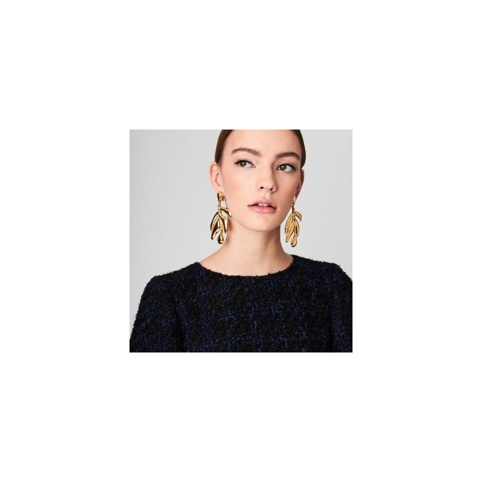 Photos - Earrings Vintage Statement Fashion Gold Color Leaf Drop For Women Accessories Jewelry Brincos