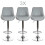 Faux Leather Bar Stools (Grey) 1